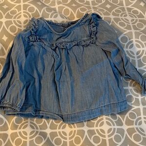 Baby Denim Ruffle Top
